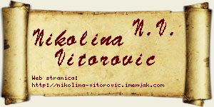 Nikolina Vitorović vizit kartica